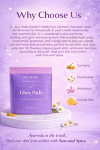 ✨ Sun & Spice Ayurvedic Turmeric Glow Pads - Exfoliate, Brighten & Refresh
